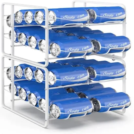 White 12oz. Can Organizer Rack Dispensers, 2ct. {1}