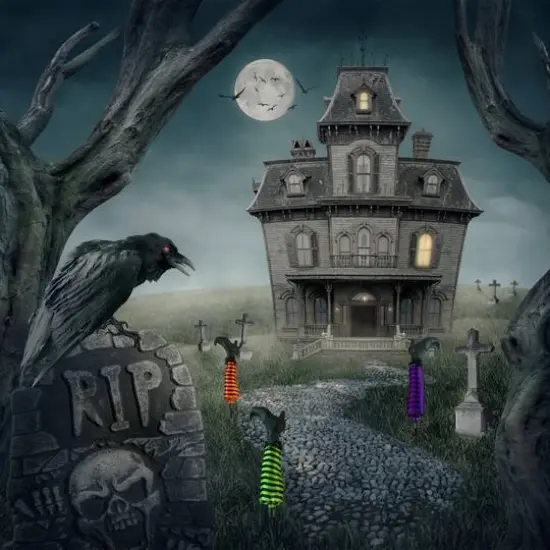 Striped Witch Leg Halloween Pathway Markers Set, 3ct. {3}