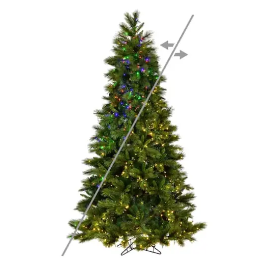 7.5ft. Pre-Lit Brighton Pine Artificial Christmas Tree, LED Color Changing Lights {1}