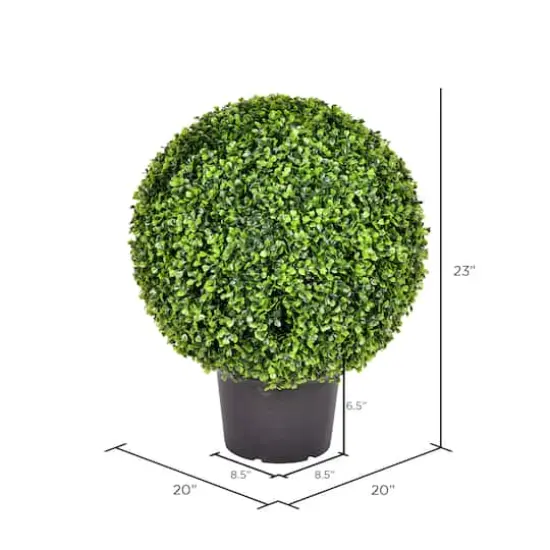 20" Artificial Green Boxwood Ball {5}