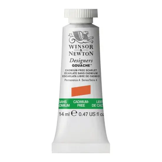 Winsor & Newton&reg; Designers Gouache Cadmium-Free Scarlet {1}