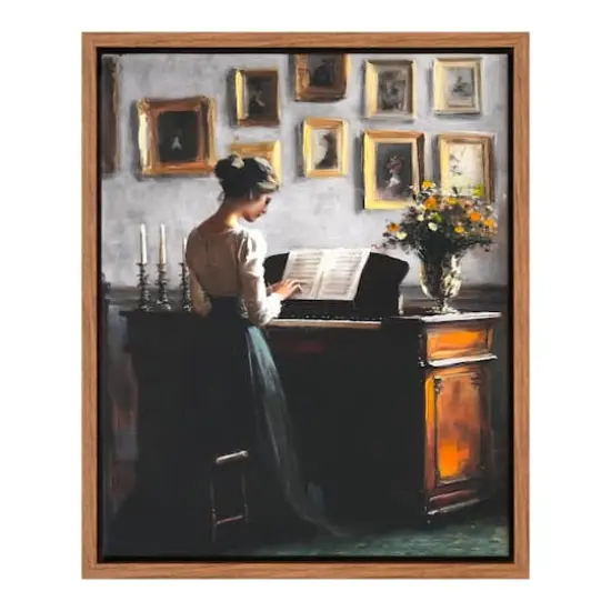 12" Woman at Piano Canvas Wall Art by Ashland&reg; {1}
