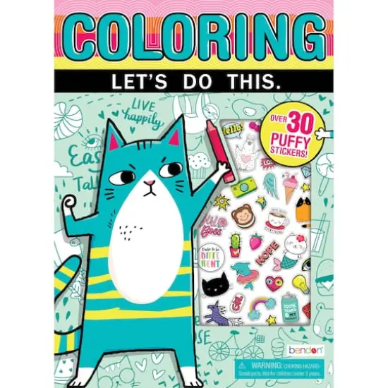 Let's Do This: Puffy Sticker Coloring & Activity Book {1}