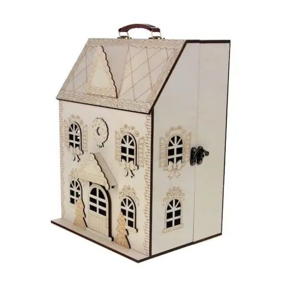 12.25" Unfinished Winter Home DIY Wood Dollhouse by Make Market&reg; {4}