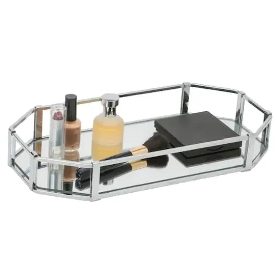 Home Details Octangular Mirrored Vanity Tray {3}