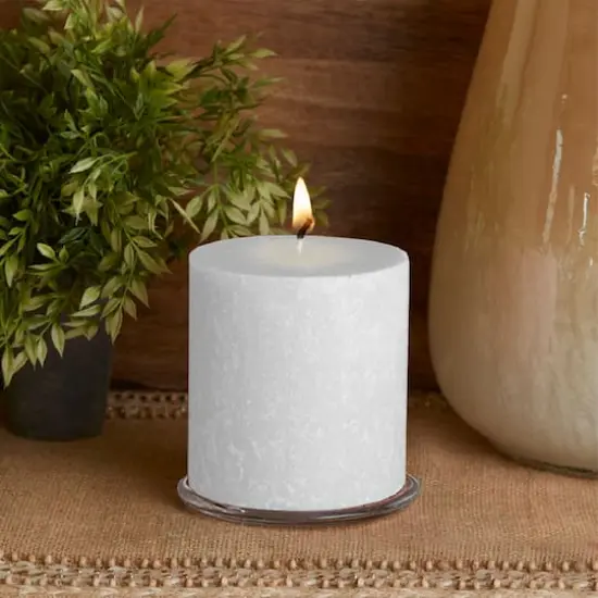 Root Candles Timberline™ 4" x 4" Unscented Pillar Candle White {4}