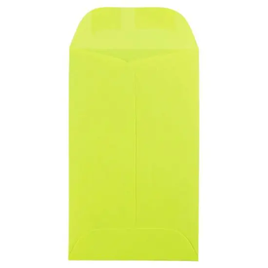 JAM Paper #5.5 Coin Colored Business Envelopes, 50ct. Ultra Lime Green {4}