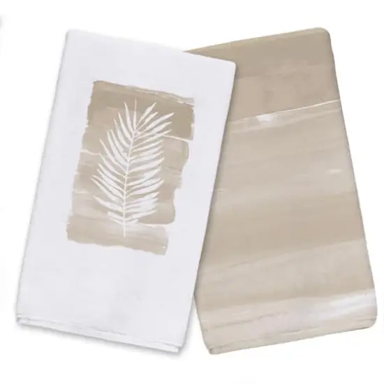 Watercolor Palm Tea Towel Set {1}