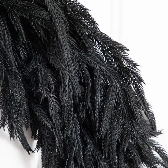 6ft. Artificial Real Touch Halloween Black Norfolk Island Pine Garland with Natural Look {5}