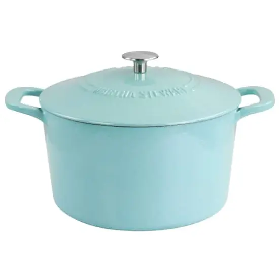 Martha Stewart 7qt. Enameled Cast Iron Dutch Oven with Lid Turquoise {1}