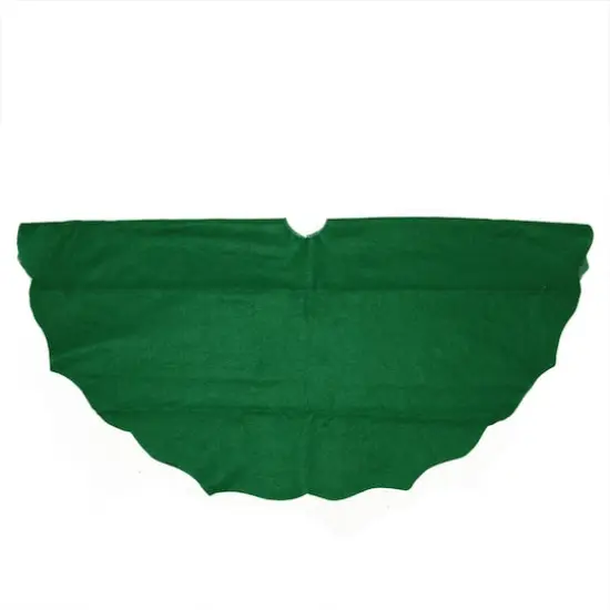 38" Christmas Traditions Green Scalloped Edge Tree Skirt {5}
