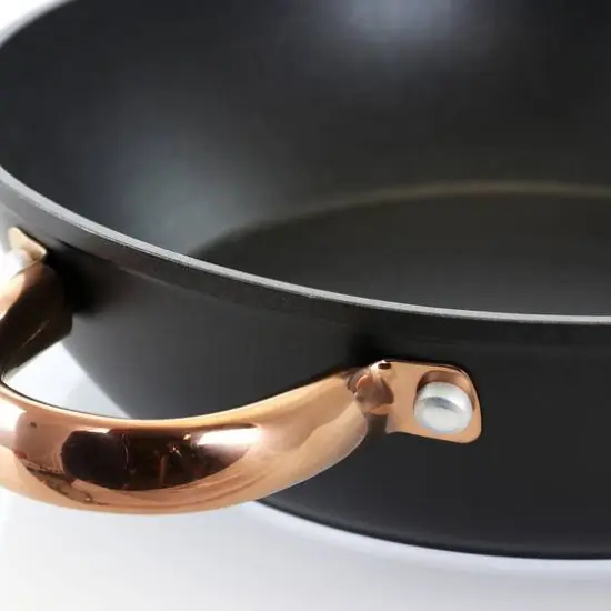 Oster Allsberg 3.5qt. Aluminum Sauté Pan With Lid Set & Bronze Handles {7}