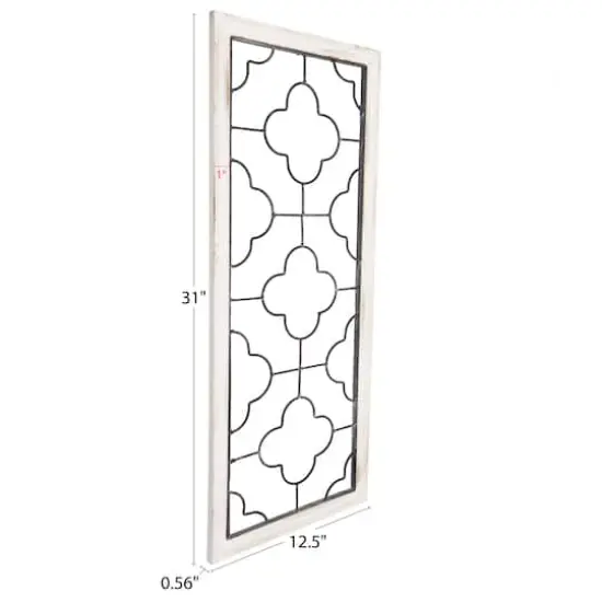 Hastings Home 31" Metal & Wood Clover Wall Panel {4}
