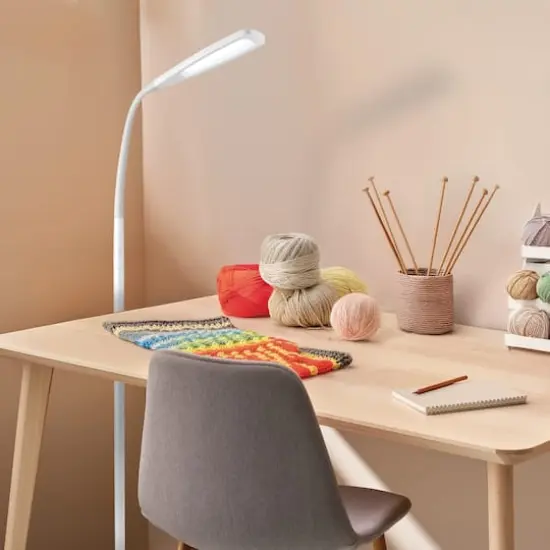 OttLite Natural Daylight LED Flex Floor Lamp White {3}