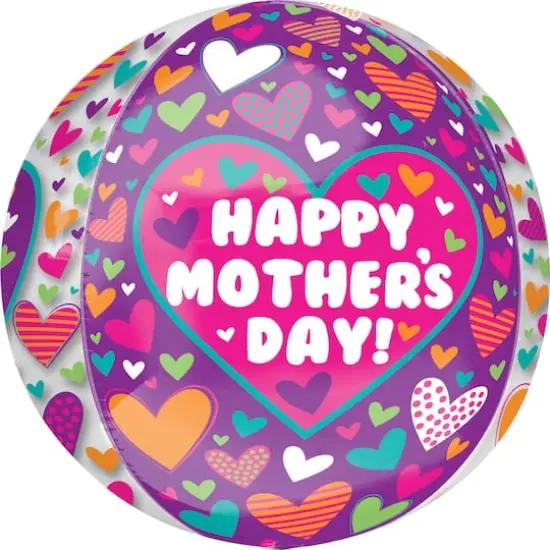 Orbz&reg; 16" Happy Mother's Day Hearts Foil Balloon {3}
