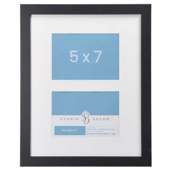 2 Opening 5" x 7" Belmont Frame by Studio D&eacute;cor&reg; Black {1}