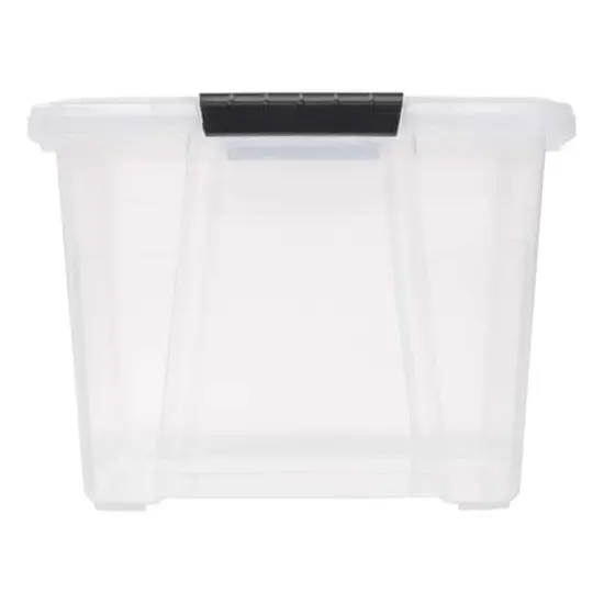 IRIS&reg; 32qt. Buckled Clear Boxes with Clear Buckle Lids, 4ct. {7}
