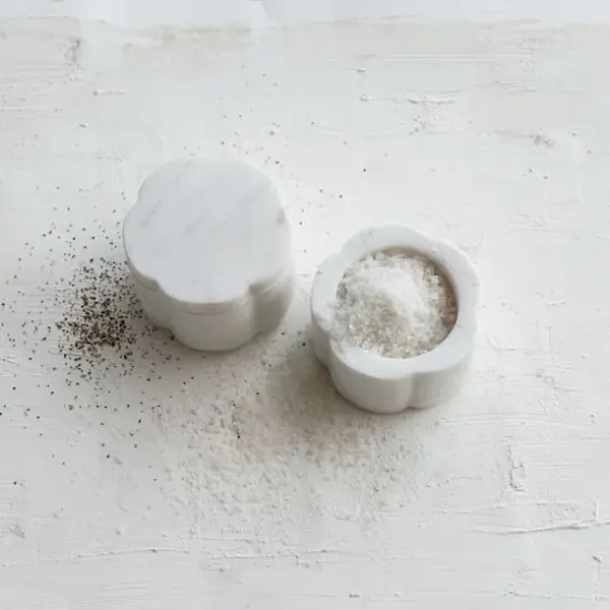 Hello Honey Elegant White Marble Pinch Pot with Lid {4}