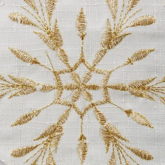 DII&reg; 108" Snowflakes Embroidered Table Runner {4}
