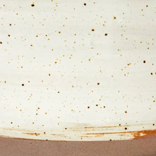 Hello Honey&reg; 6.75" Beige Reactive Glaze Stoneware Canister with Pine Wood & Jute Handle Lid {7}