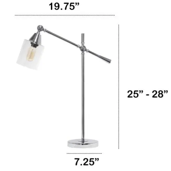 Lalia Home 2.5ft. Vertically Adjustable Desk Lamp Chrome {4}
