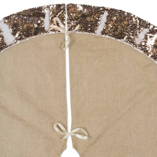 DII&reg; Champagne Sequin Linen Holiday Tree Skirt {6}