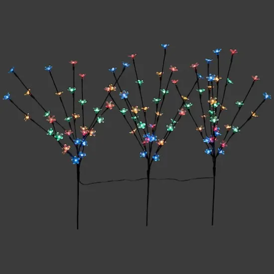 2.5ft. Cherry Blossom LED Lit Artificial Tree Branches, 3ct.Black {1}