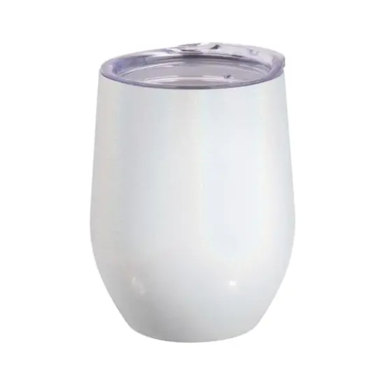 Craft Express White Glitter Sublimation Stemless Cups, 6ct. {1}