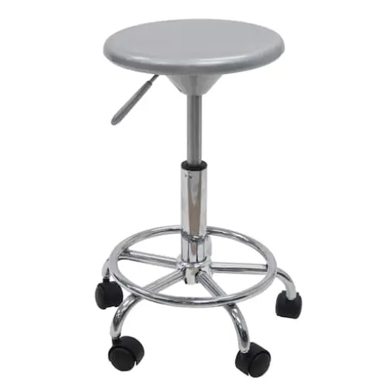 Studio Designs Silver & Chrome Studio Stool {1}