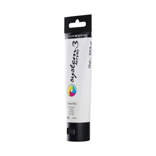 Daler-Rowney&reg; Original System 3 Acrylic Paint, 59mL 009 Titanium White {4}