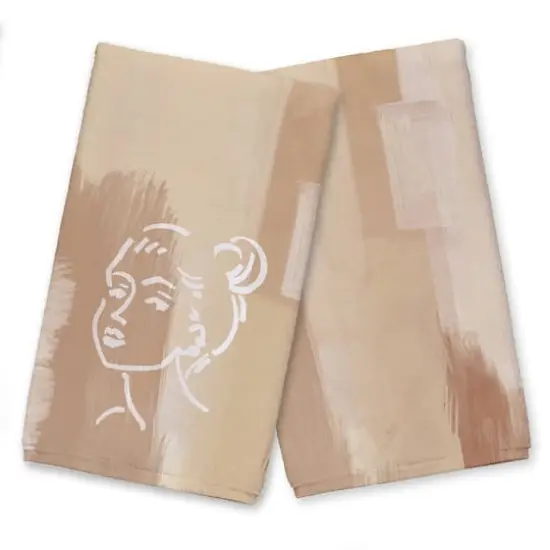 Neutral Desert Girl Towel Set {1}