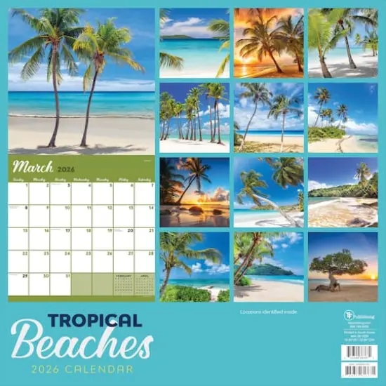 2026 Tropical Beaches Wall Calendar {6}