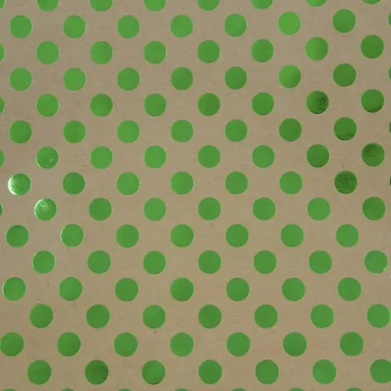 JAM Paper Green & Kraft Brown Polka Dot Gift Wrap {4}