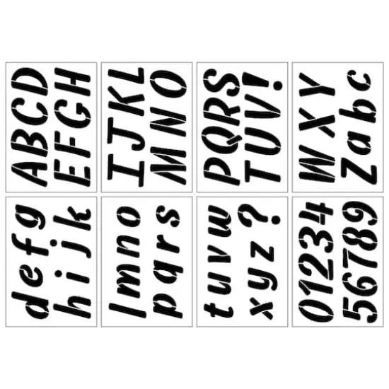2.7" Italic Sans Serif Alphabet Stencils by Craft Smart&reg; {1}