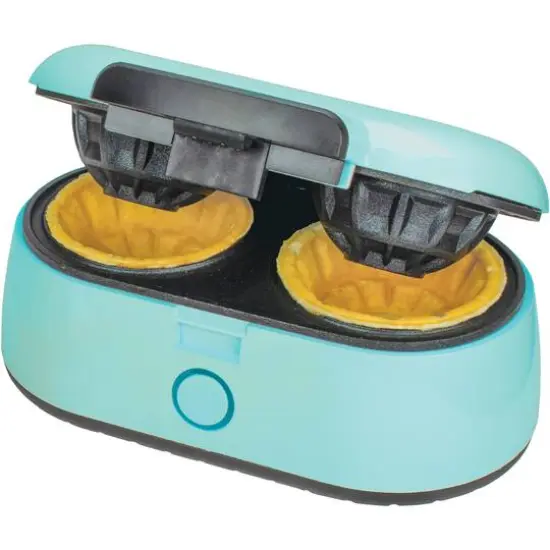 Brentwood Blue Double Waffle Bowl Maker {9}