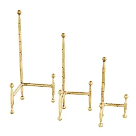 Gold Metal Slim Display Easel with Ball Accent Set {5}