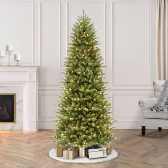 4.5ft. Pre-Lit Slim Fraser Fir Artificial Christmas Tree, Clear Lights {6}