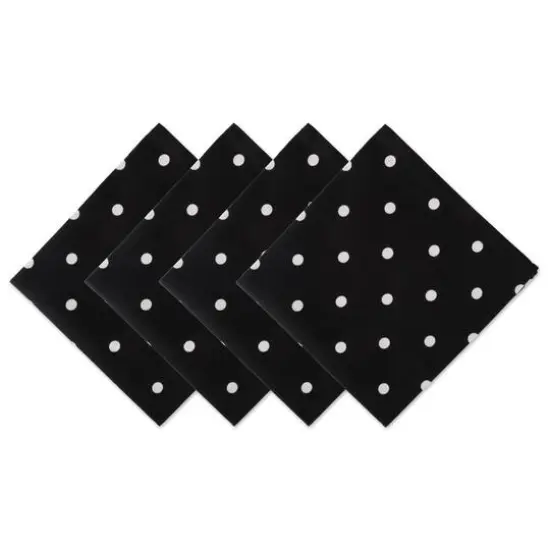 DII&reg; Polka Dot Napkins, 4ct. White and Navy {2}