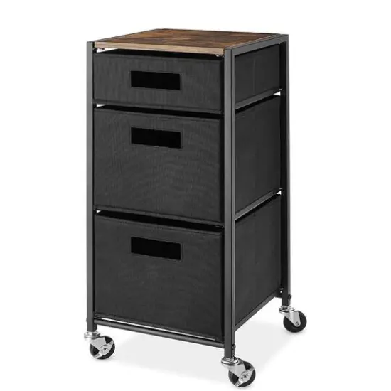 Whitmor Rolling 3 Drawer Cart {4}
