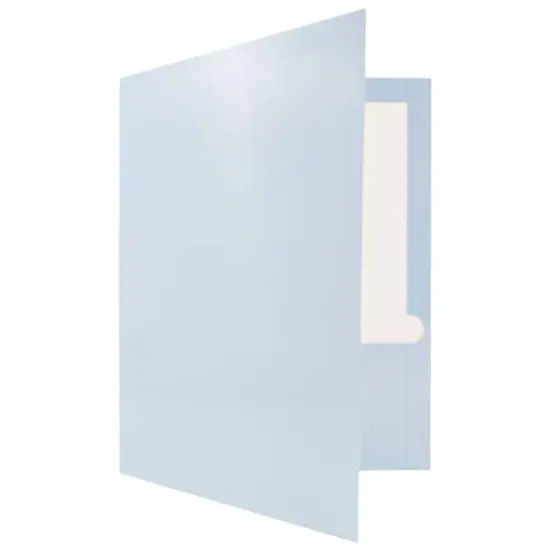 JAM Paper Laminated 2-Pocket Glossy Folders, 6ct. Baby Blue {6}