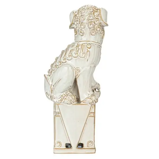 Hello Honey&reg; 13.25" Vintage Reproduction Stoneware Guardian Lions Bookends Set {8}