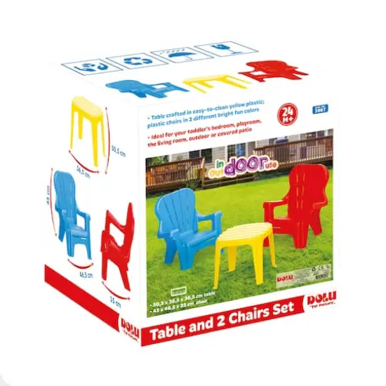 Dolu Toys Children's Plastic Table & Chairs Set {3}
