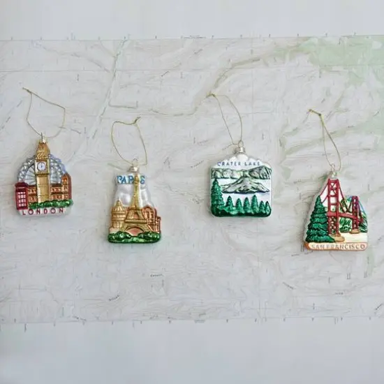 Hello Honey&reg; Hand-Painted Glitter Glass Big Ben Ornament {3}