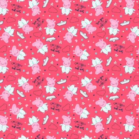 Peppa Pig Coral Sea You in The Morning Cotton Fabric {1}