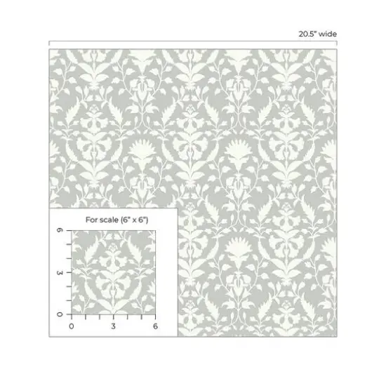 Surface Style Peacefulness Peel & Stick Wallpaper Pewter {7}