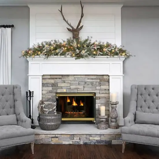 6ft. Pre-Lit Decorated Artificial Christmas Swag, Clear Incandescent Lights {5}