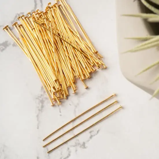 1.5" Head Pins by Bead Landing&trade; 18K Gold Plated {4}
