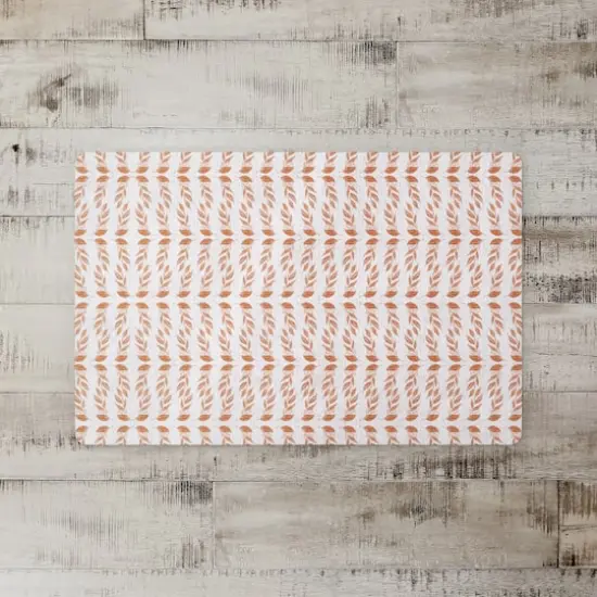 Orange Leaves Floor Mat {3}