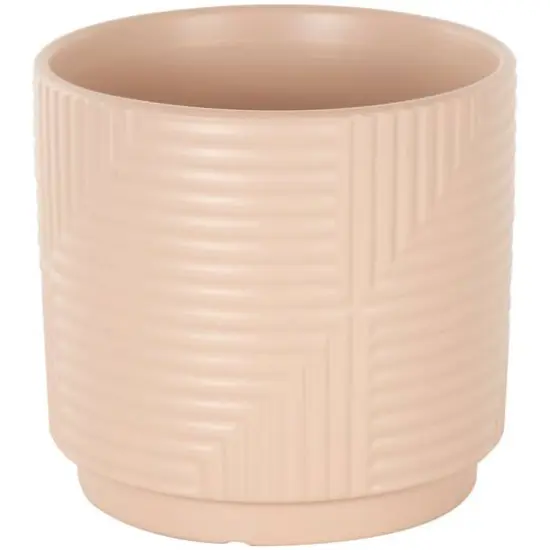 Pink Ceramic Geometric Planter Set {6}