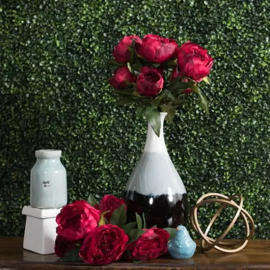 Artificial Red Peony Bush {11}